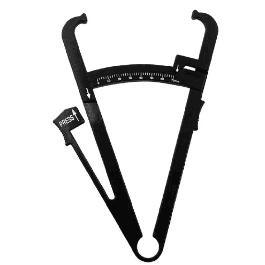 Adipômetro : Medidor de Gordura Corporal – Equipamento Fitness para Avaliação de Percentual de Gordura com Gráfico de Referência | Loja Bosque