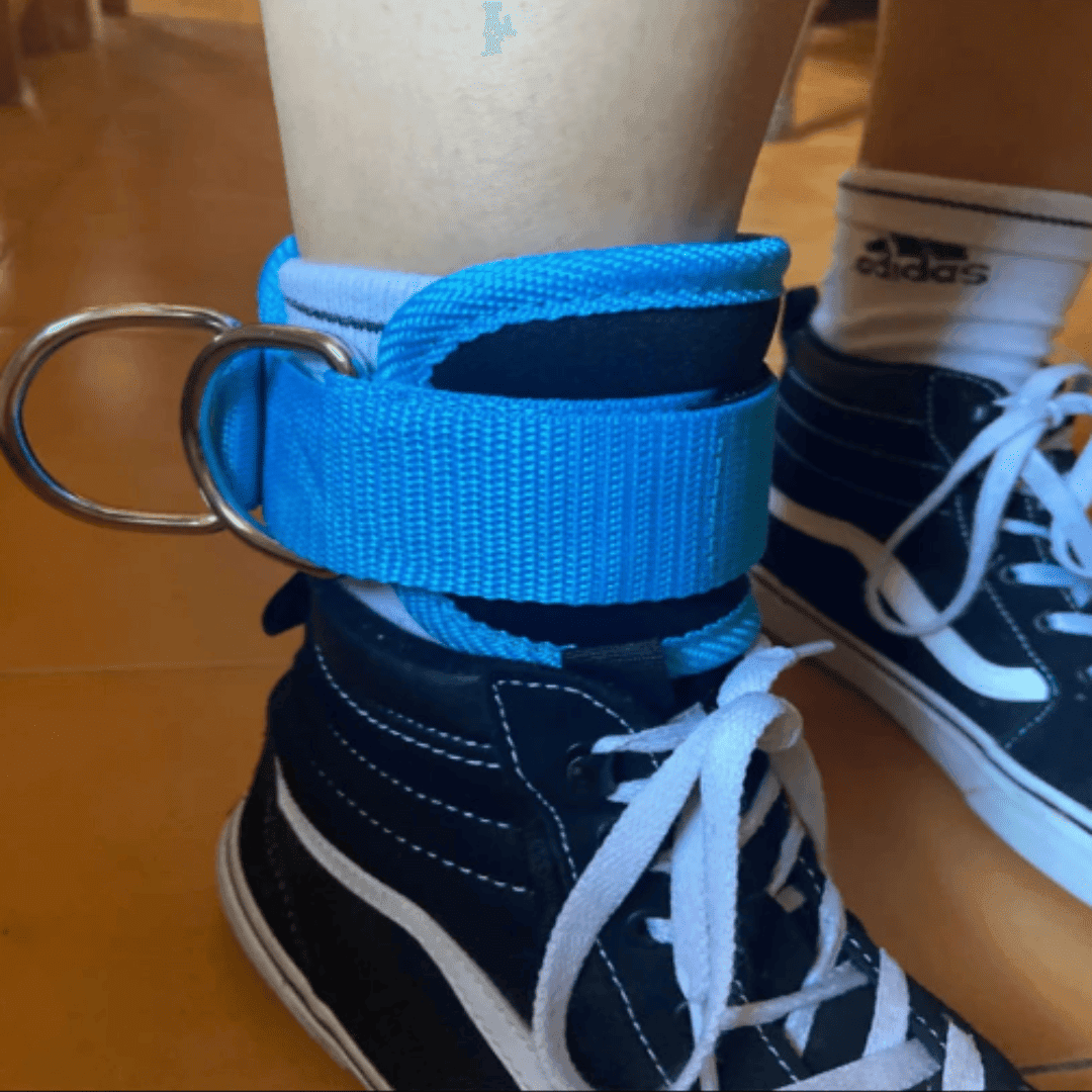 Alças de Tornozelo com Anel Duplo – Suporte para Exercícios de Glúteos, Pernas e Treinamento de Força | Loja Bosque
