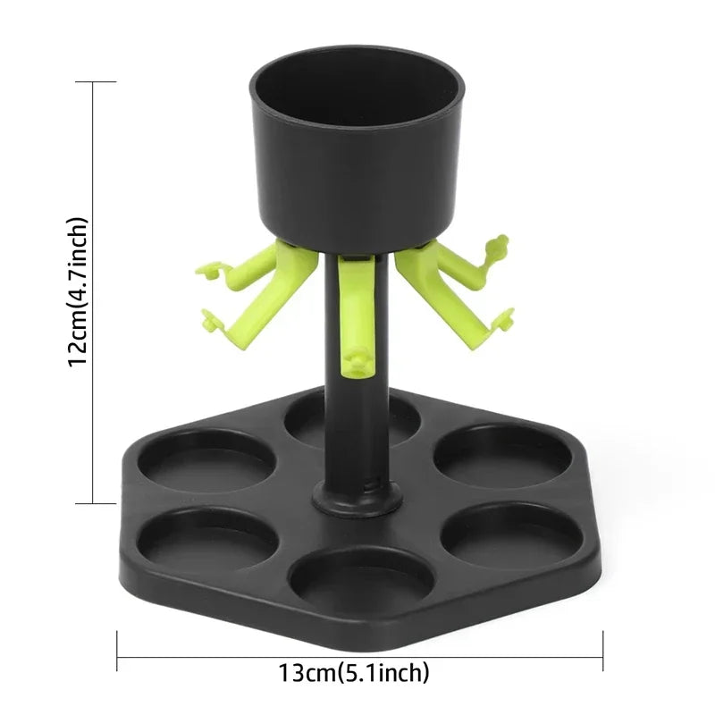 Dispensador de vidro para jogos, 6 copos, vinho, uísque, cerveja, vinho, licor, acessórios de bar, jogos de festa, ferramentas para beber, dispensador de vidro