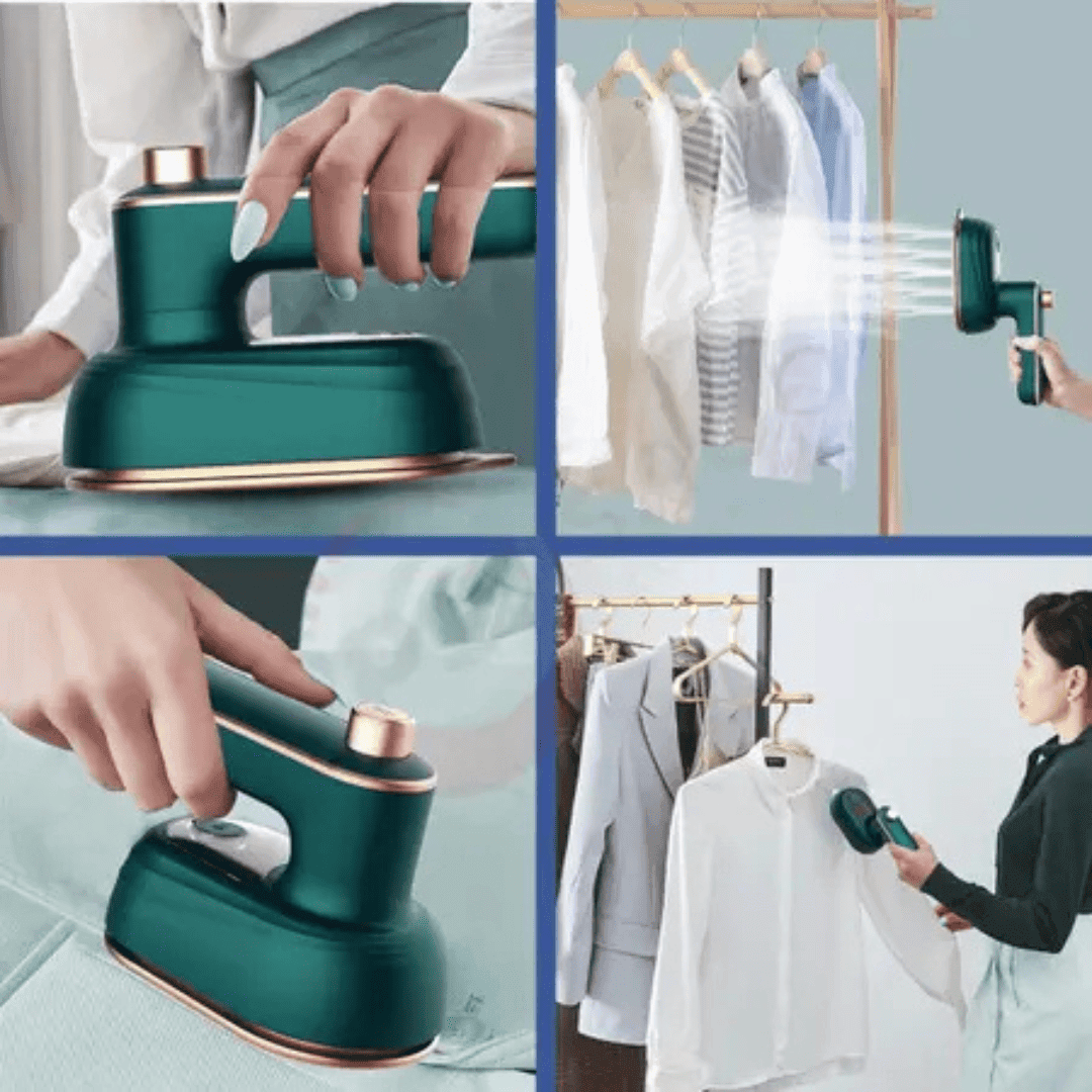 Mini Ferro a Vapor Rotativo Portátil para Viagem Modo Molhado e Seco Gerador de Vapor Duplo | Loja Bosque