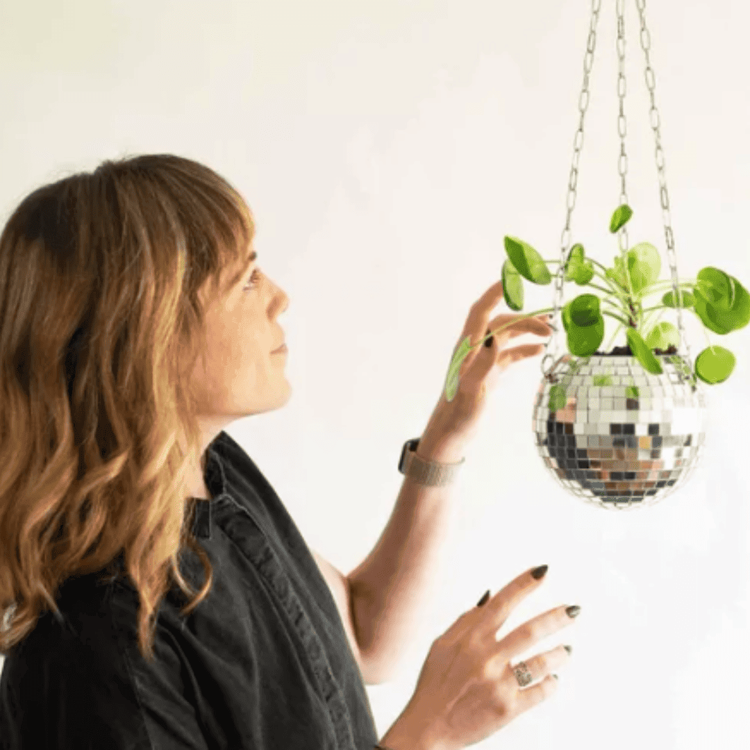 Vaso de Flores Criativo Estilo Bola de Discoteca para Plantas e Suculentas | Loja Bosque