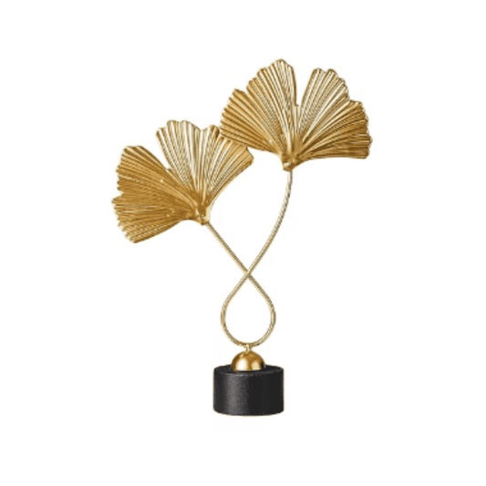 Decoração de Metal Estilo Nórdico – Design Elegante de Folha de Ginkgo | Loja Bosque