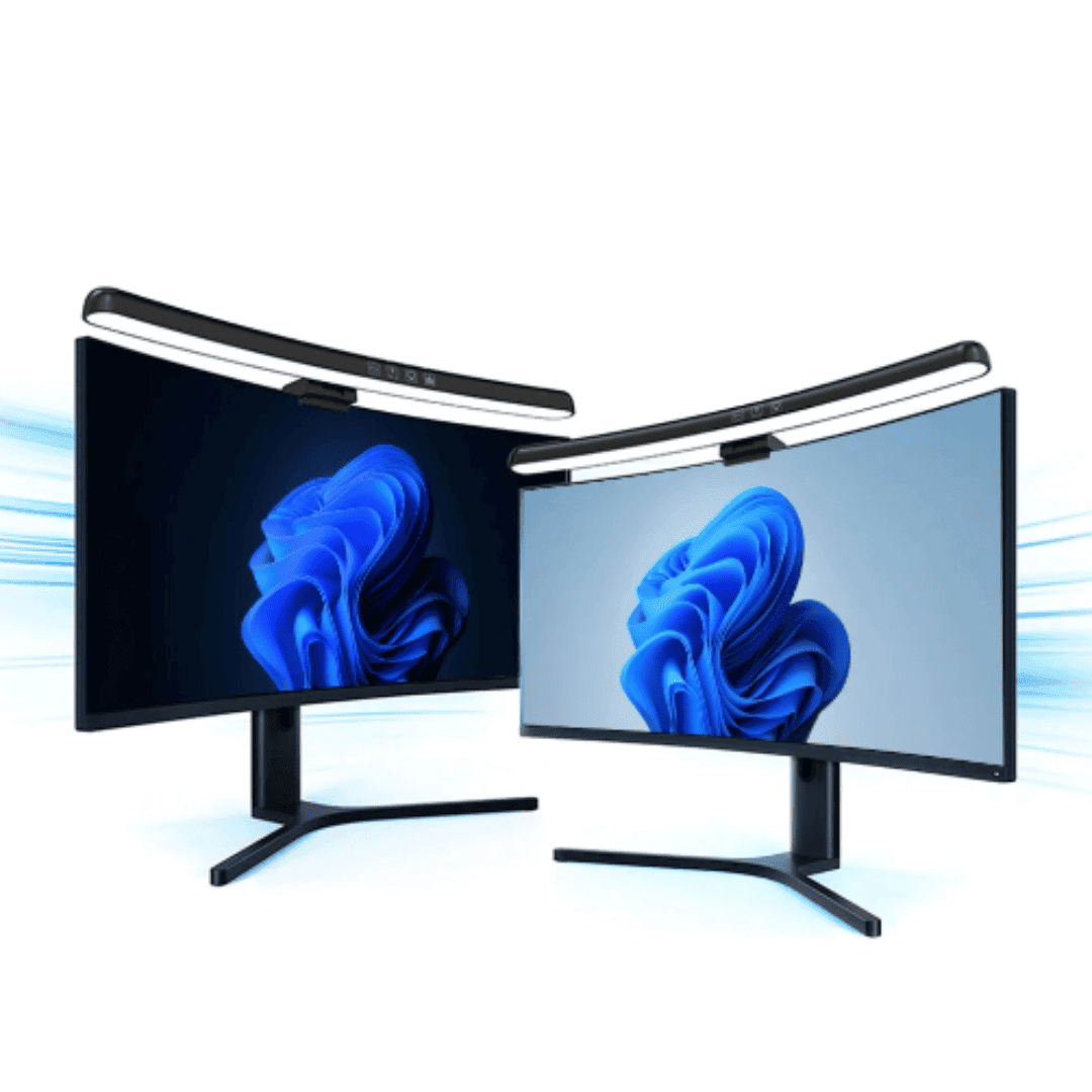 Luminária LED para Monitor Reto e Curvado 252mm –  7 Cores Ajustáveis para Conforto Visual | Loja Bosque