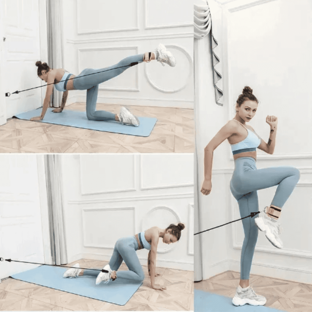Alças de Tornozelo com Anel  Duplo – Suporte para Exercícios de Glúteos, Pernas e Treinamento de Força | Loja Bosque