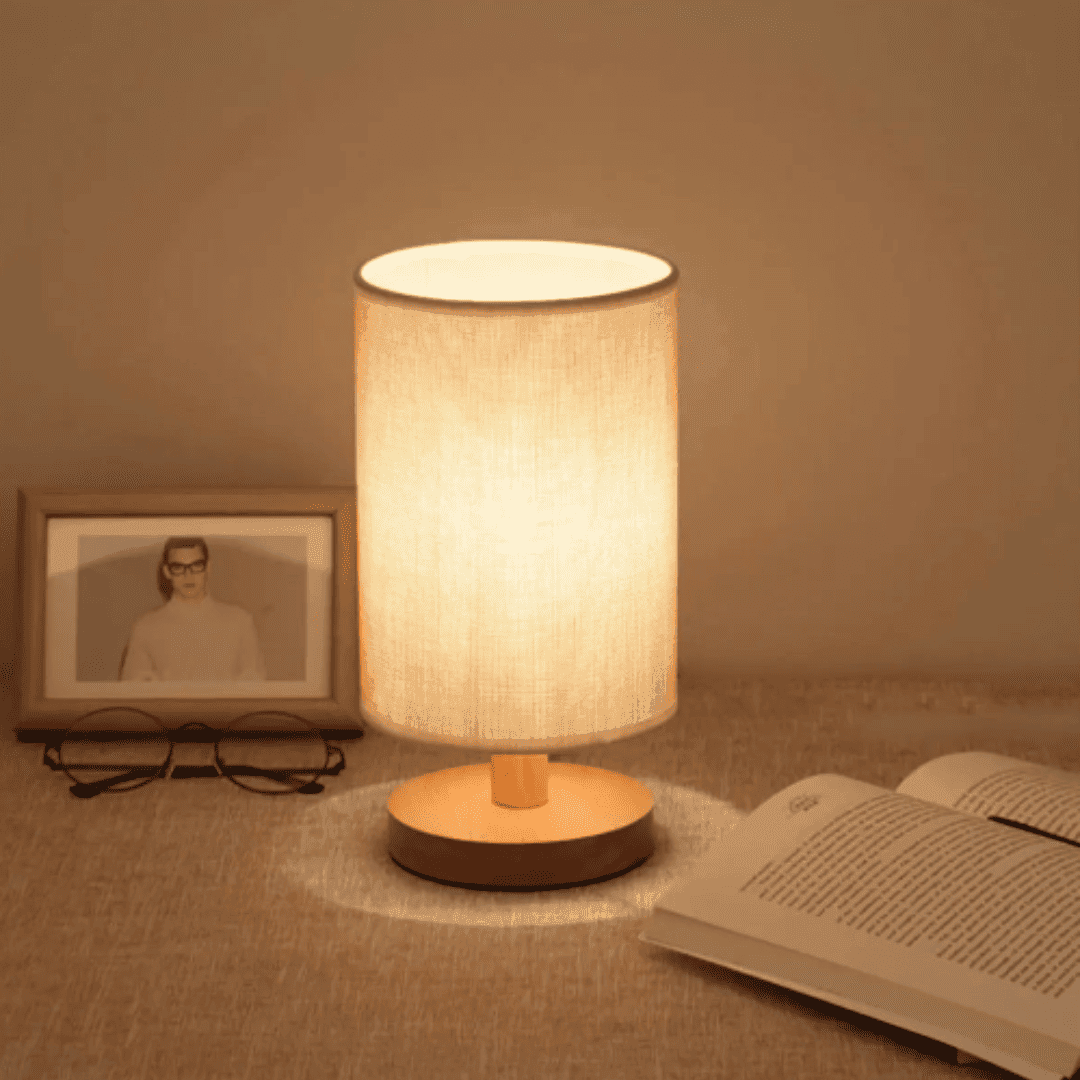 Abajur de Cabeceira USB LumiCylindro™ com Luzes Noturnas  | Loja Bosque