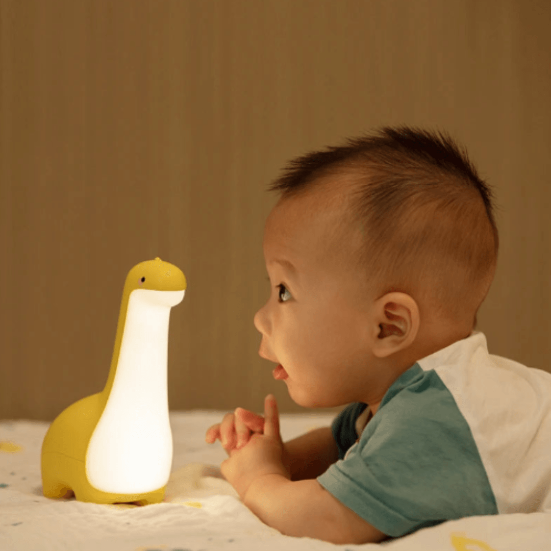Luminária de Dinossauro, Luz Noturna Fofa para Crianças, Proteção para os Olhos, Lâmpada de Cabeceira , Carregamento USB | Loja Bosque
