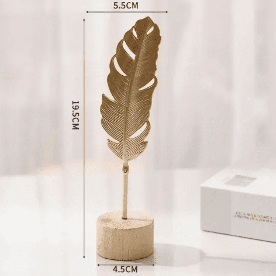 Decoração de Metal Estilo Nórdico – Design Elegante de Folha de Ginkgo | Loja Bosque