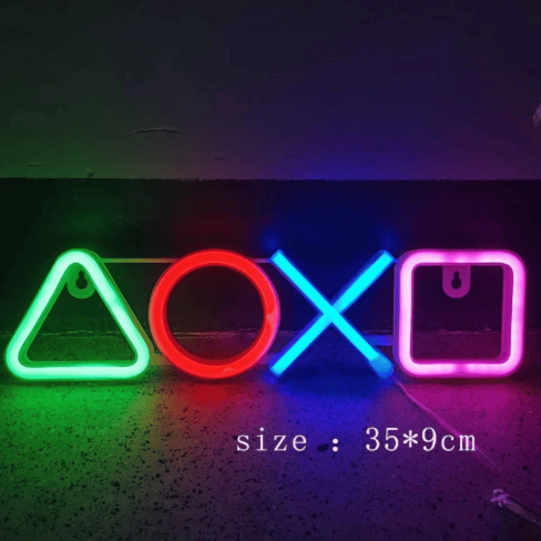 Letreiro Neon Gamer com Interruptor USB GameGlow™  – Decoração Perfeita para Quarto Gamer e Sala de Jogos | Loja Bosque