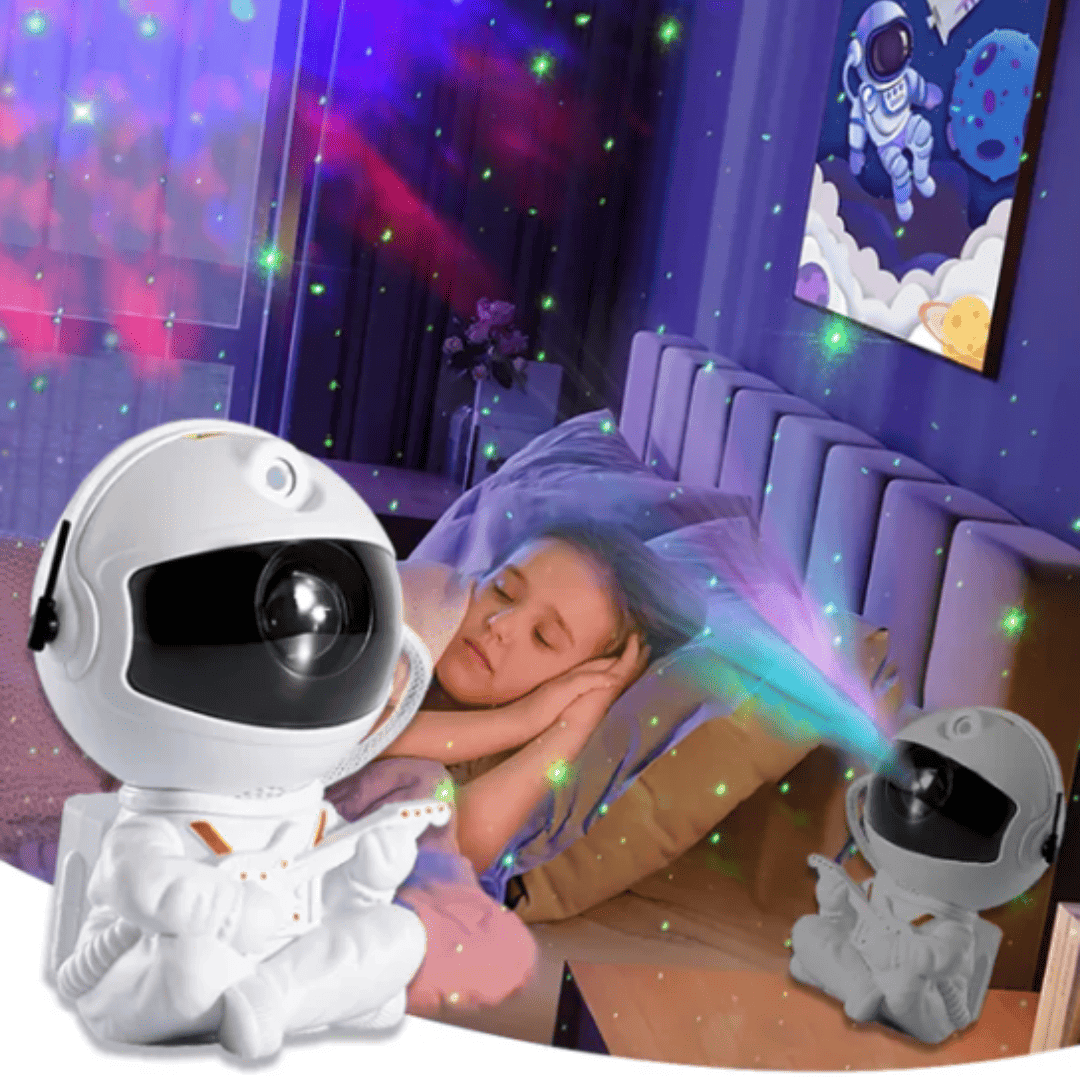 Projetor de Astronauta Espacial -  Galaxy Night Light LED | Loja Bosque