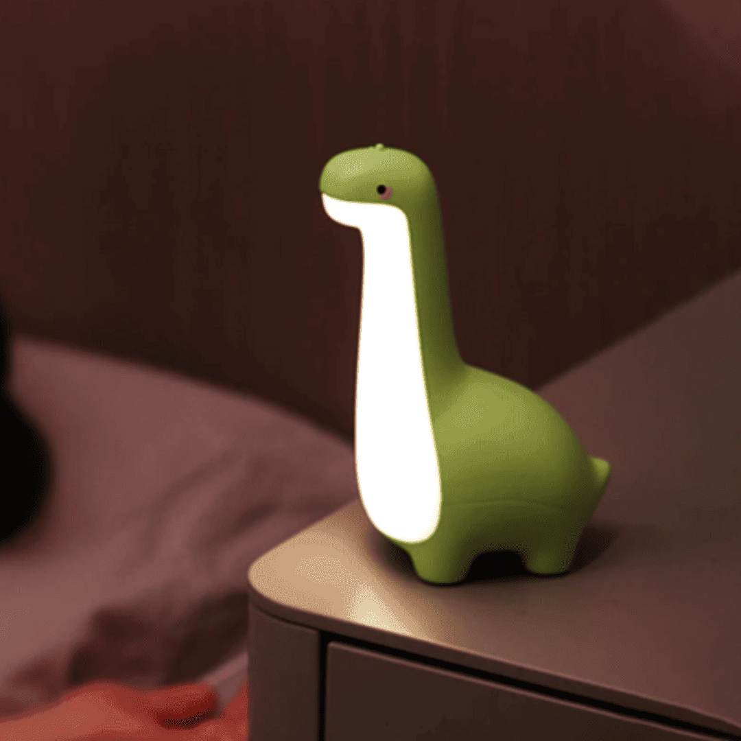 Luminária de Dinossauro, Luz Noturna Fofa para Crianças, Proteção para os Olhos, Lâmpada de Cabeceira , Carregamento USB | Loja Bosque
