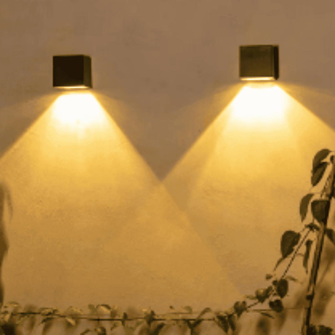 Luminária Solar de Parede À Prova D'água Para Jardim Muro e Varanda | Loja Bosque