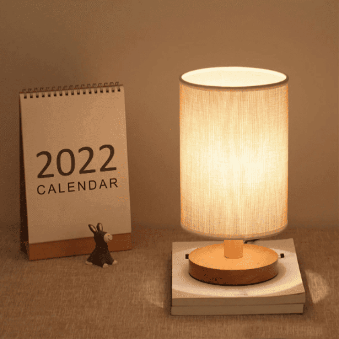 Abajur de Cabeceira USB LumiCylindro™ com Luzes Noturnas  | Loja Bosque