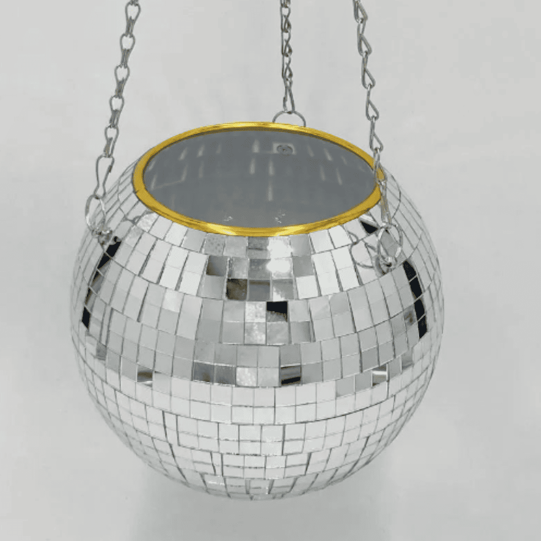 Vaso de Flores Criativo Estilo Bola de Discoteca para Plantas e Suculentas | Loja Bosque