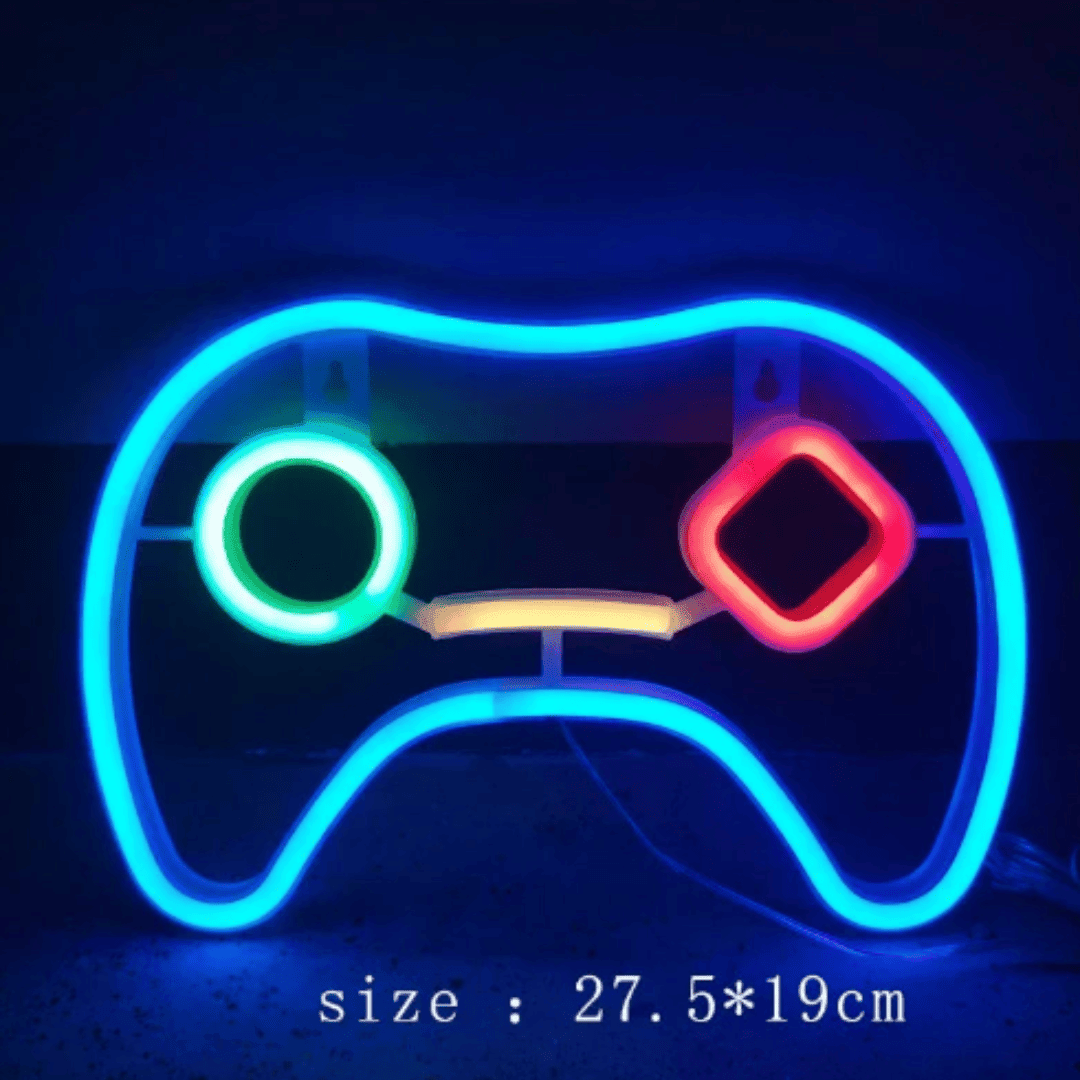 Letreiro Neon Gamer com Interruptor USB GameGlow™  – Decoração Perfeita para Quarto Gamer e Sala de Jogos | Loja Bosque