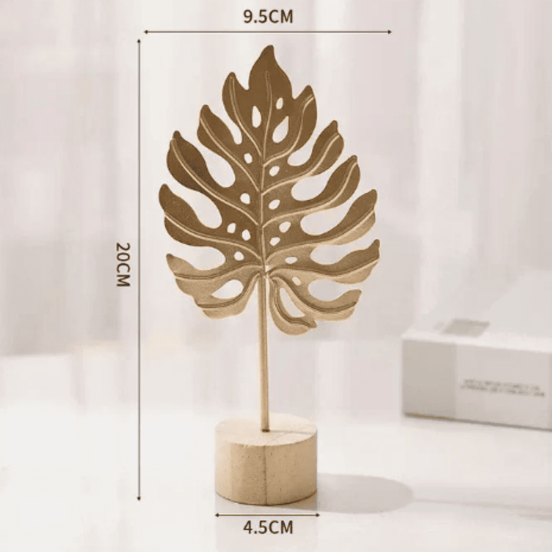 Decoração de Metal Estilo Nórdico – Design Elegante de Folha de Ginkgo | Loja Bosque
