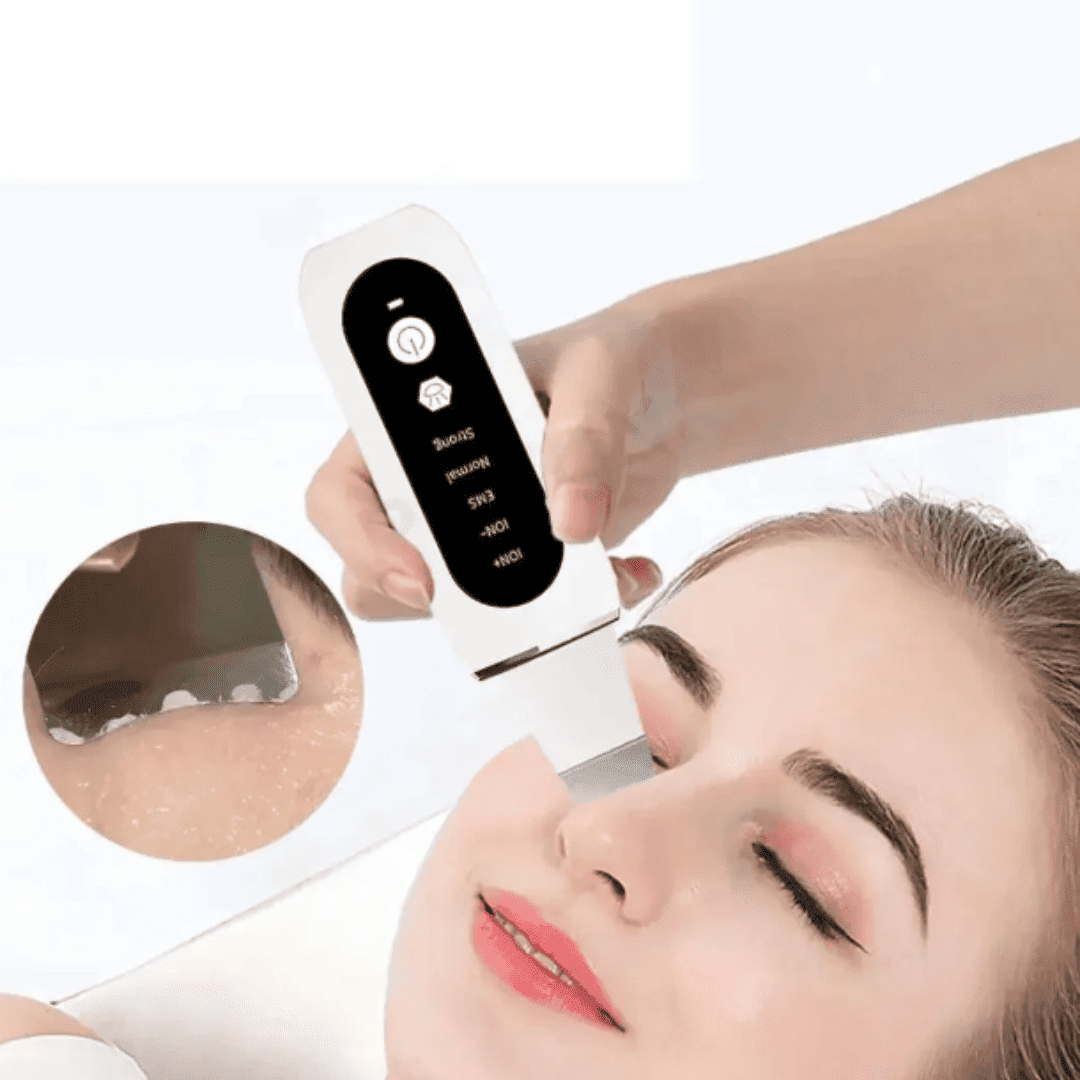 Esfoliador Ultrassônico de Pele da DermaSonic™ Removedor de Cravos e Limpador Facial com Cavitação | Loja Bosque