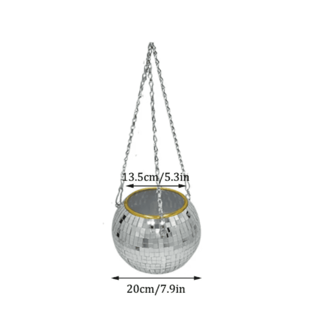 Vaso de Flores Criativo Estilo Bola de Discoteca para Plantas e Suculentas | Loja Bosque