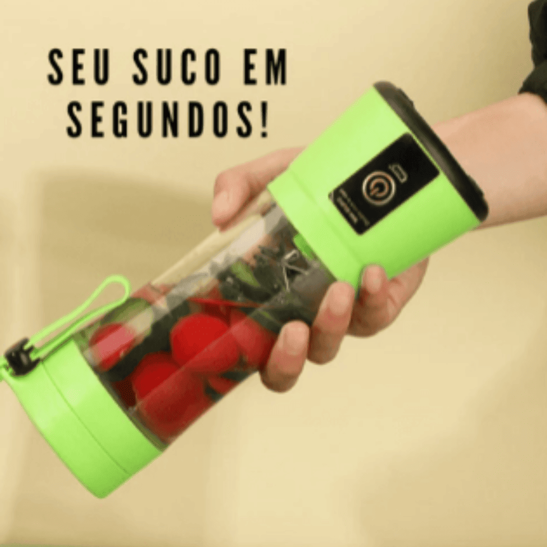 Mini Liquidificador Garrafa com 6 Lâminas Usb Portátil e Recarregável | Loja Bosque
