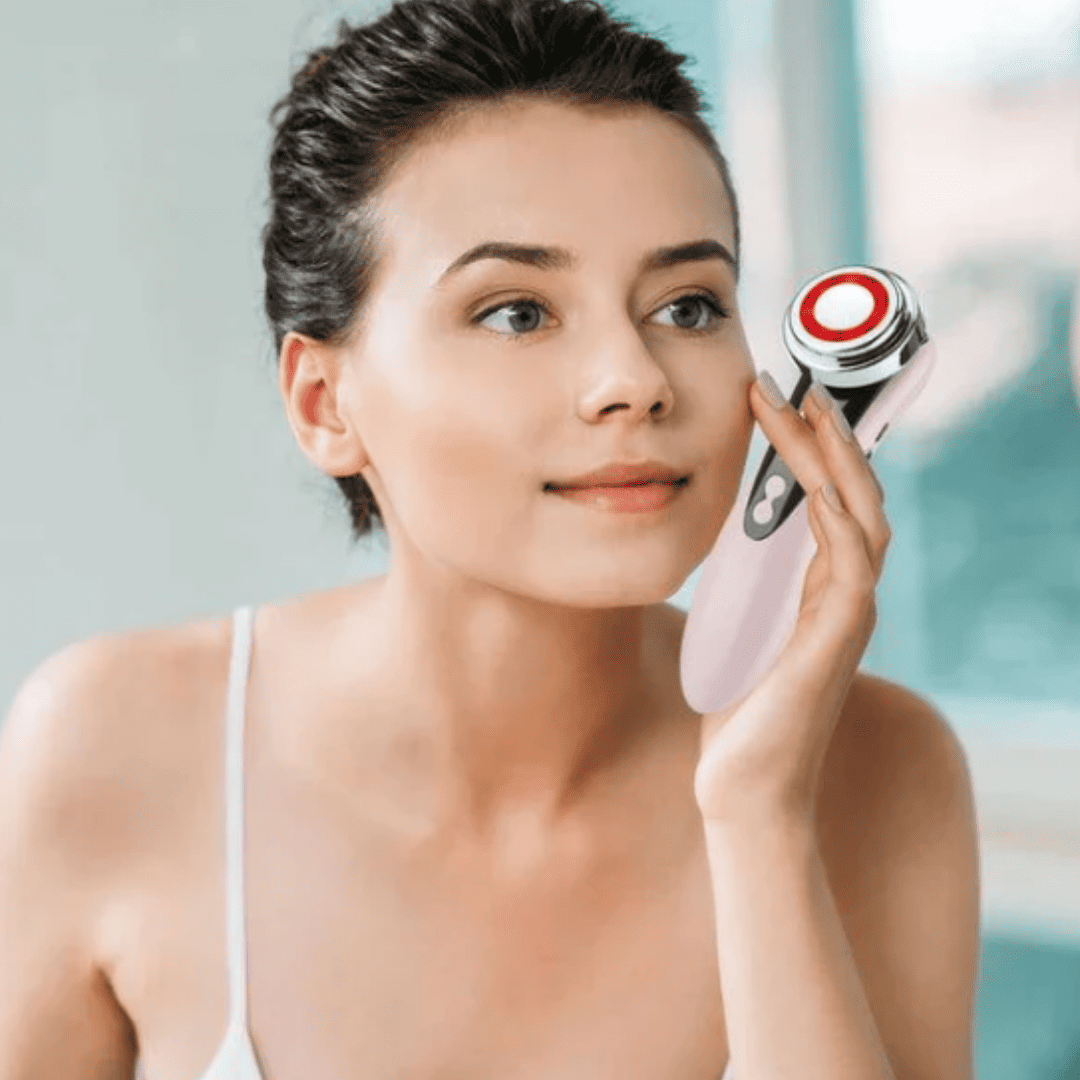 Lifting Facial Antirrugas para Endurecimento da Pele da VitaGlow™ Terapia de Luz LED Viração de Íons Sônicos | Loja Bosque