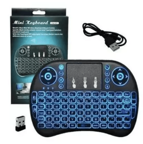 Mini Teclado Controle Sem Fio Bluetooth com Mouse Touch Ideal para Utilizar no Xbox, Note, Smart TV e Celular - LOJA BOSQUE
