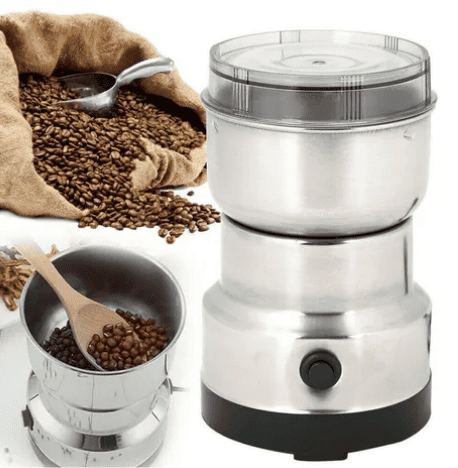 Moedor Elétrico de Café e Especiarias - Aço inoxidável com 4 Lâminas para Grãos, Nozes e Ervas | Loja Bosque