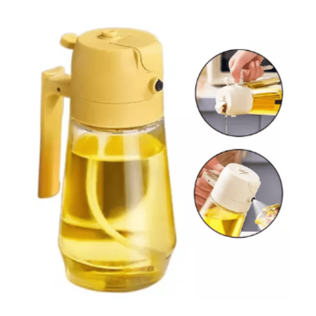 Spray de Óleo em Vidro com Dispensador - Ideal para Cozinha, Churrasco e Piqueniques | Loja Bosque