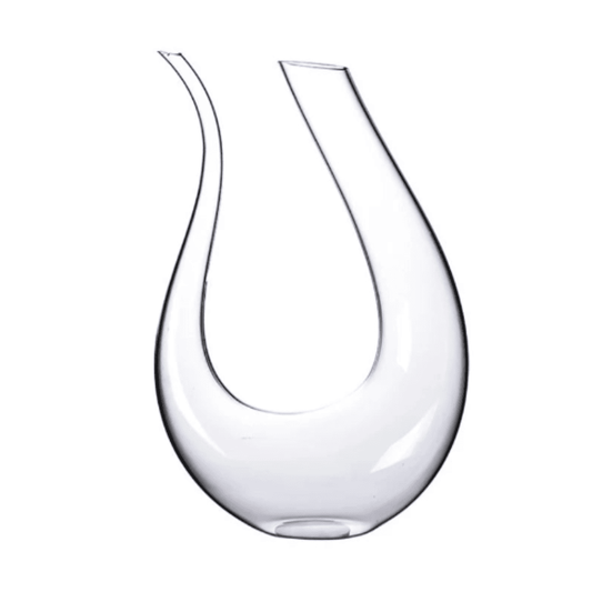 Decantador de Vinho em Cristal , Design Elegante em Forma de U | Loja Bosque