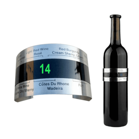 Termômetro de Garrafa em Aço Inoxidável - Display LCD para Vinho, Champanhe e Cerveja | Loja Bosque