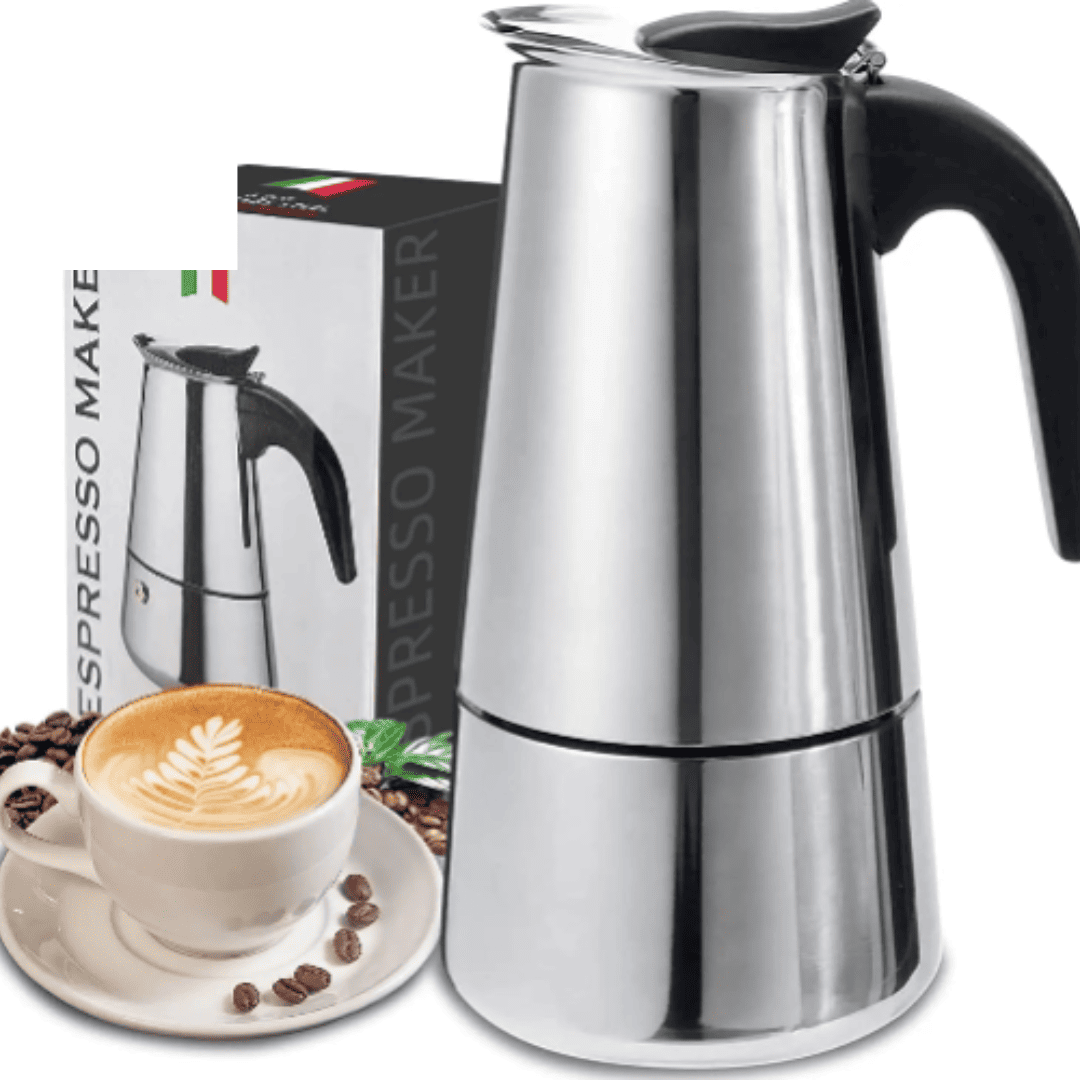 Cafeteira Moka Italiana em Alumínio - Máquina de Expresso para 4/6/9 Xícaras no Fogão | Loja Bosque