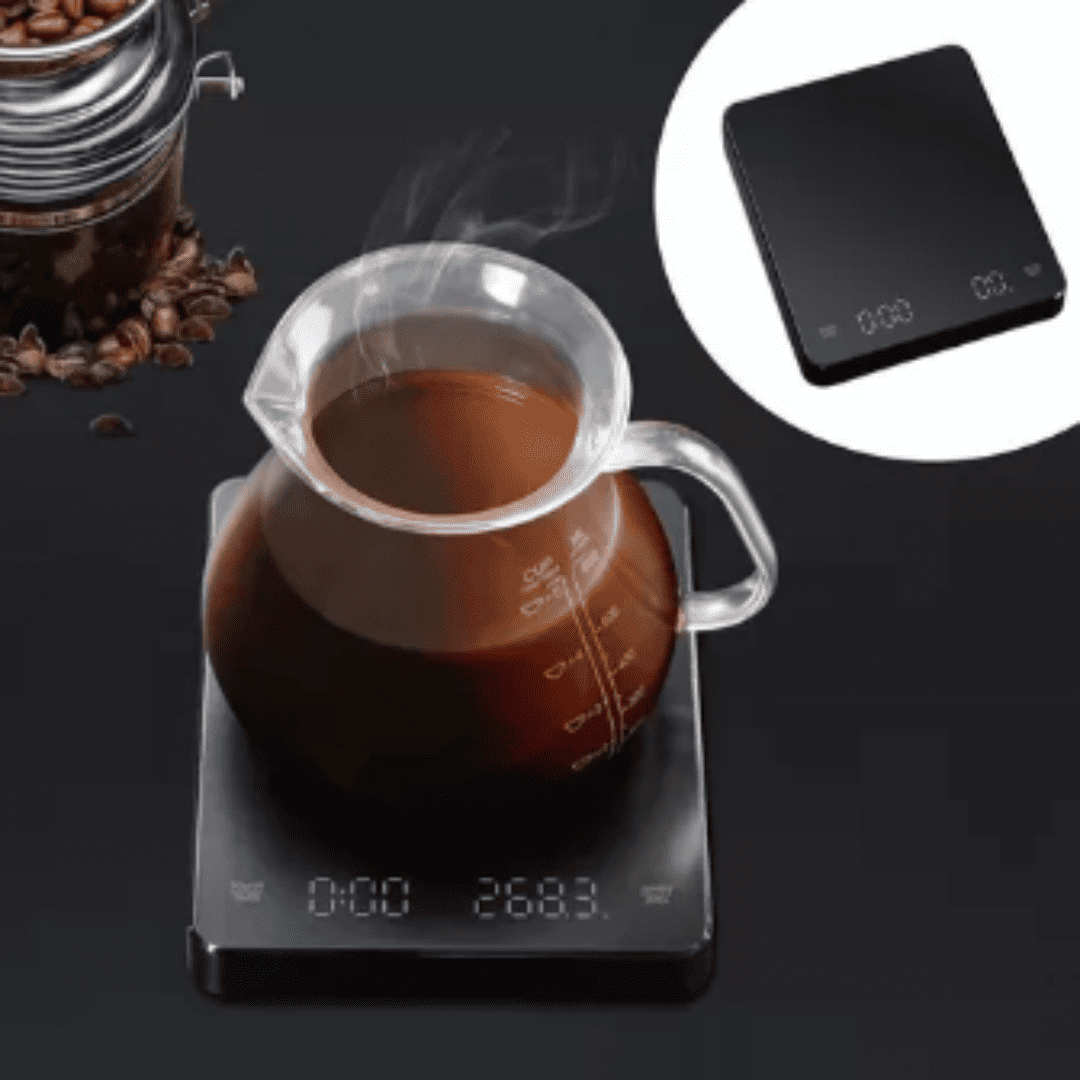 Balança Digital de Café com Temporizador - Alta Precisão 0,1g, Tela LED e Recarga USB | Loja Bosque