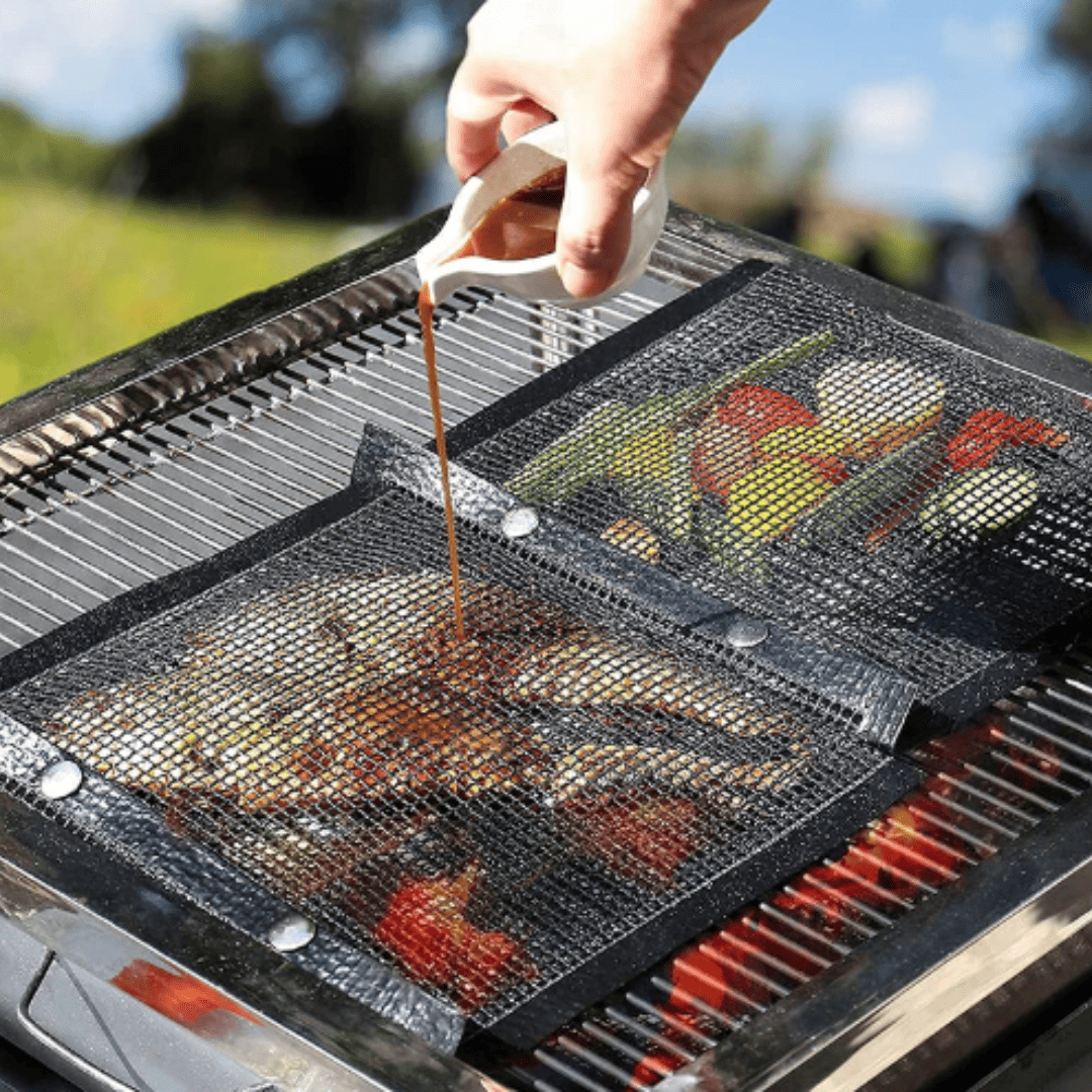 Sacos de Grelha Reutilizáveis Antiaderentes - Ideais para Churrasco de Vegetais, Gás e Carvão | Loja Bosque