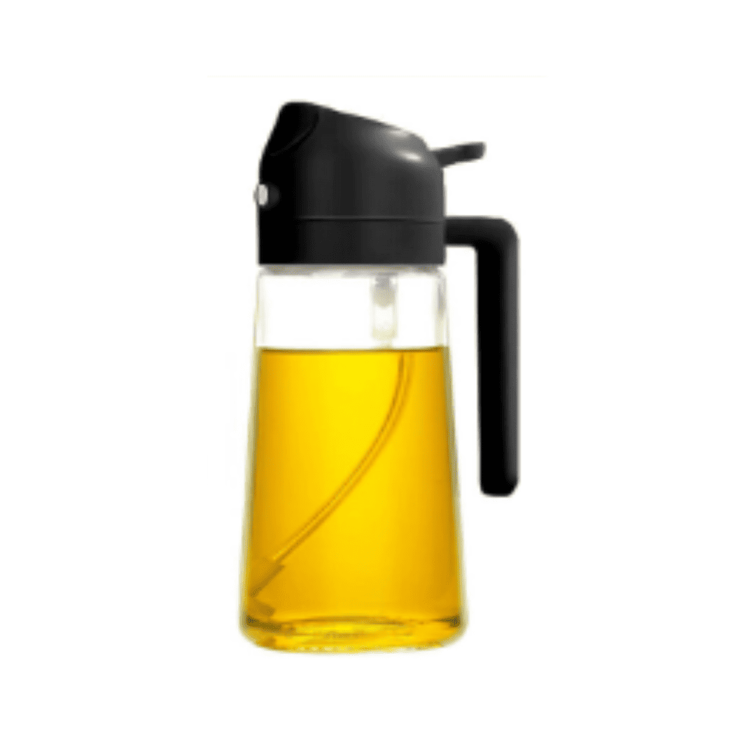 Spray de Óleo em Vidro com Dispensador - Ideal para Cozinha, Churrasco e Piqueniques | Loja Bosque