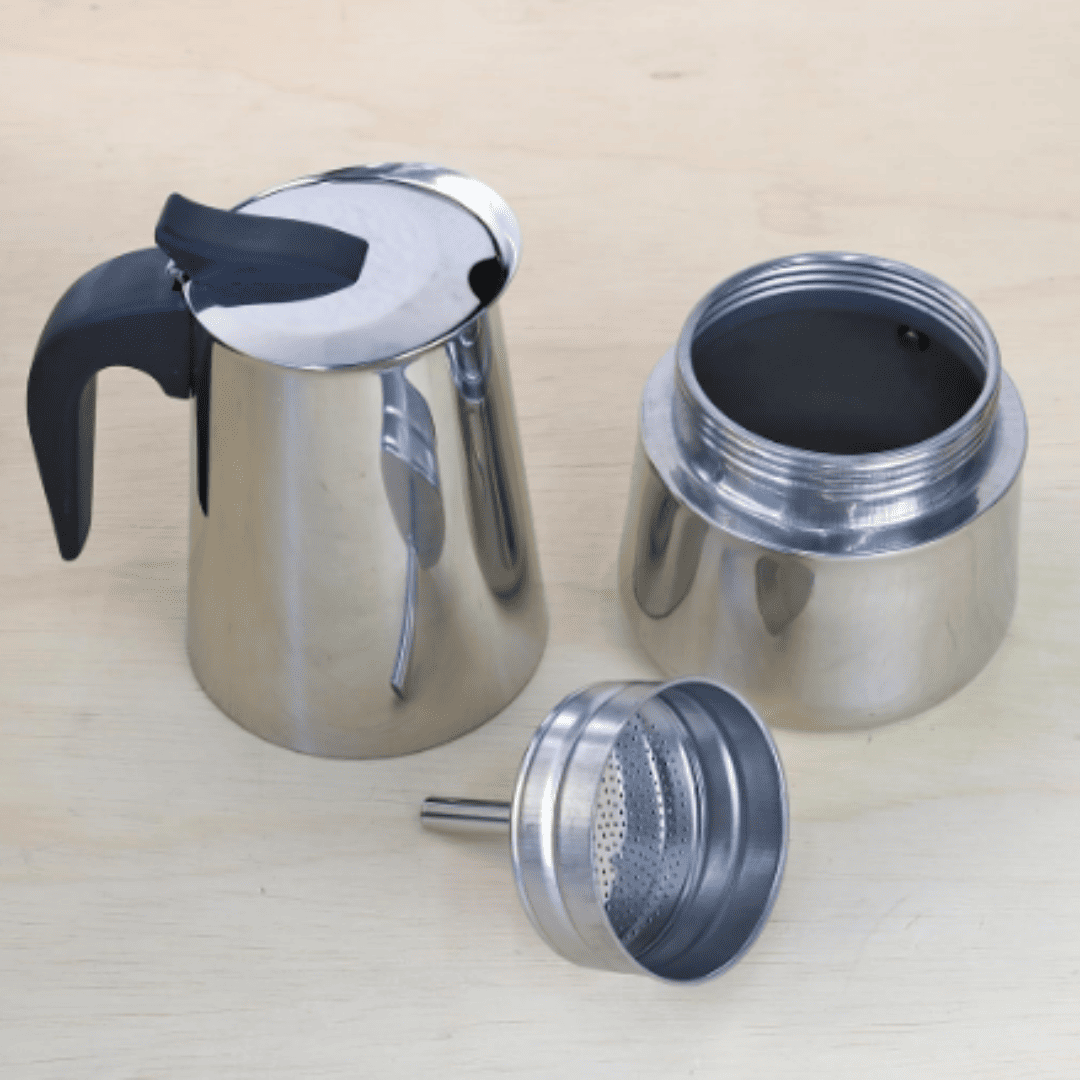 Cafeteira Moka Italiana em Alumínio - Máquina de Expresso para 4/6/9 Xícaras no Fogão | Loja Bosque