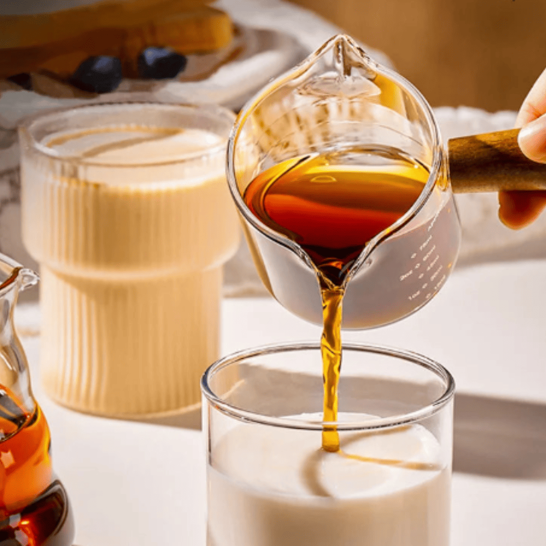 Copo Vidro Medidor de Café Expresso com Cabo de Madeira | Loja Bosque