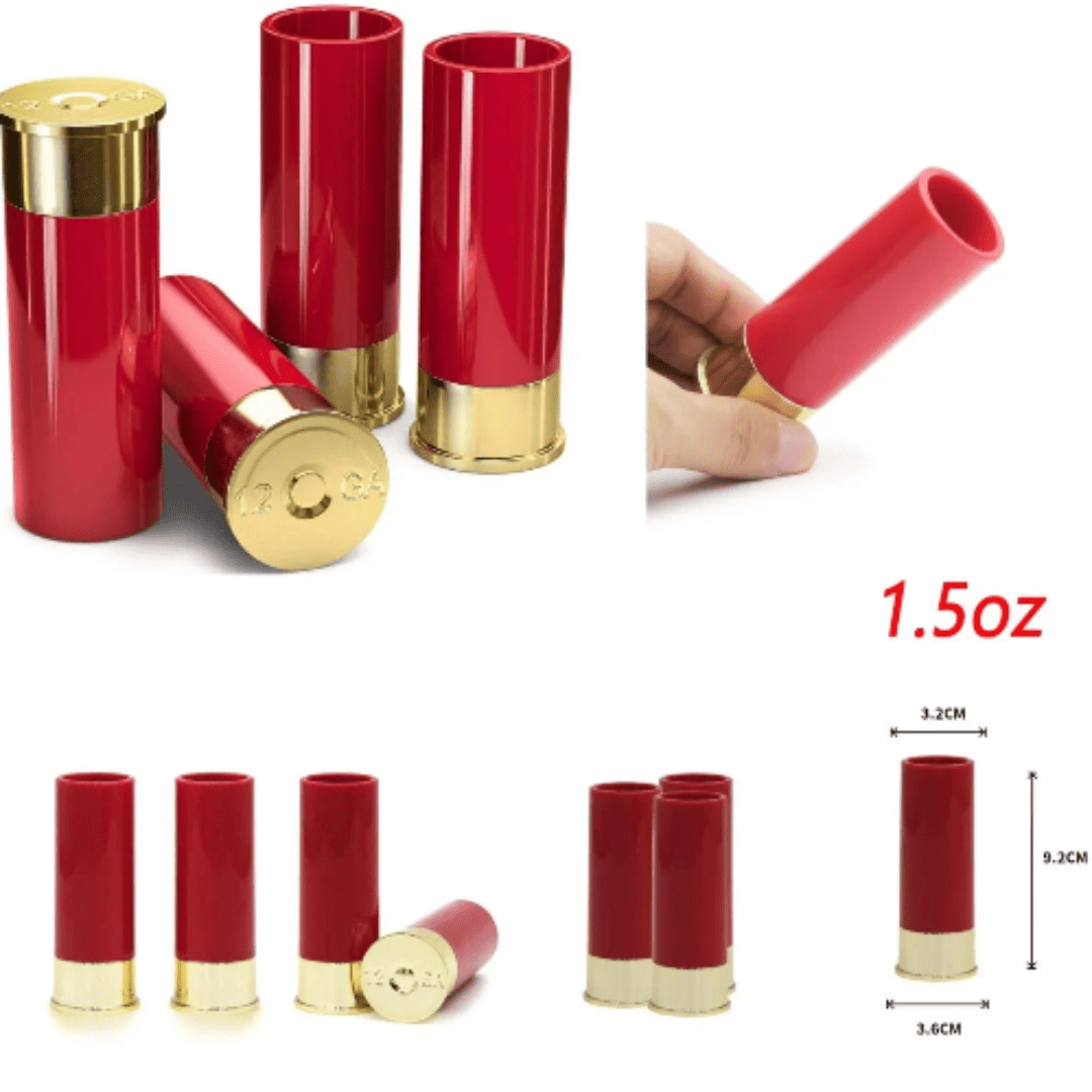 Conjunto de 4 Copos de Tequila Formato de Bala de Arma - Ideal para servir Tequila | Loja Bosque