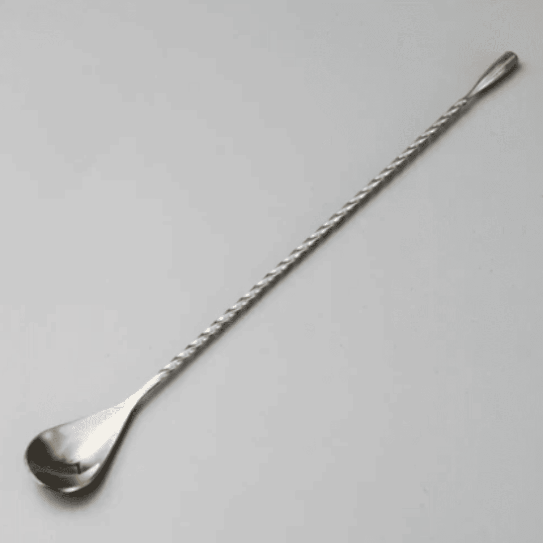 Colher de Coquetel Profissional - Acessório em Aço Inox para Barman e Drinks | Loja Bosque