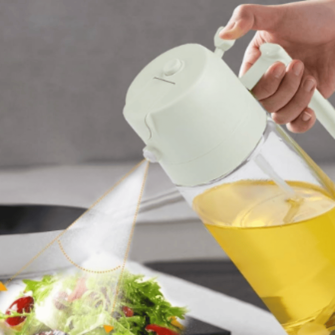 Spray de Óleo em Vidro com Dispensador - Ideal para Cozinha, Churrasco e Piqueniques | Loja Bosque