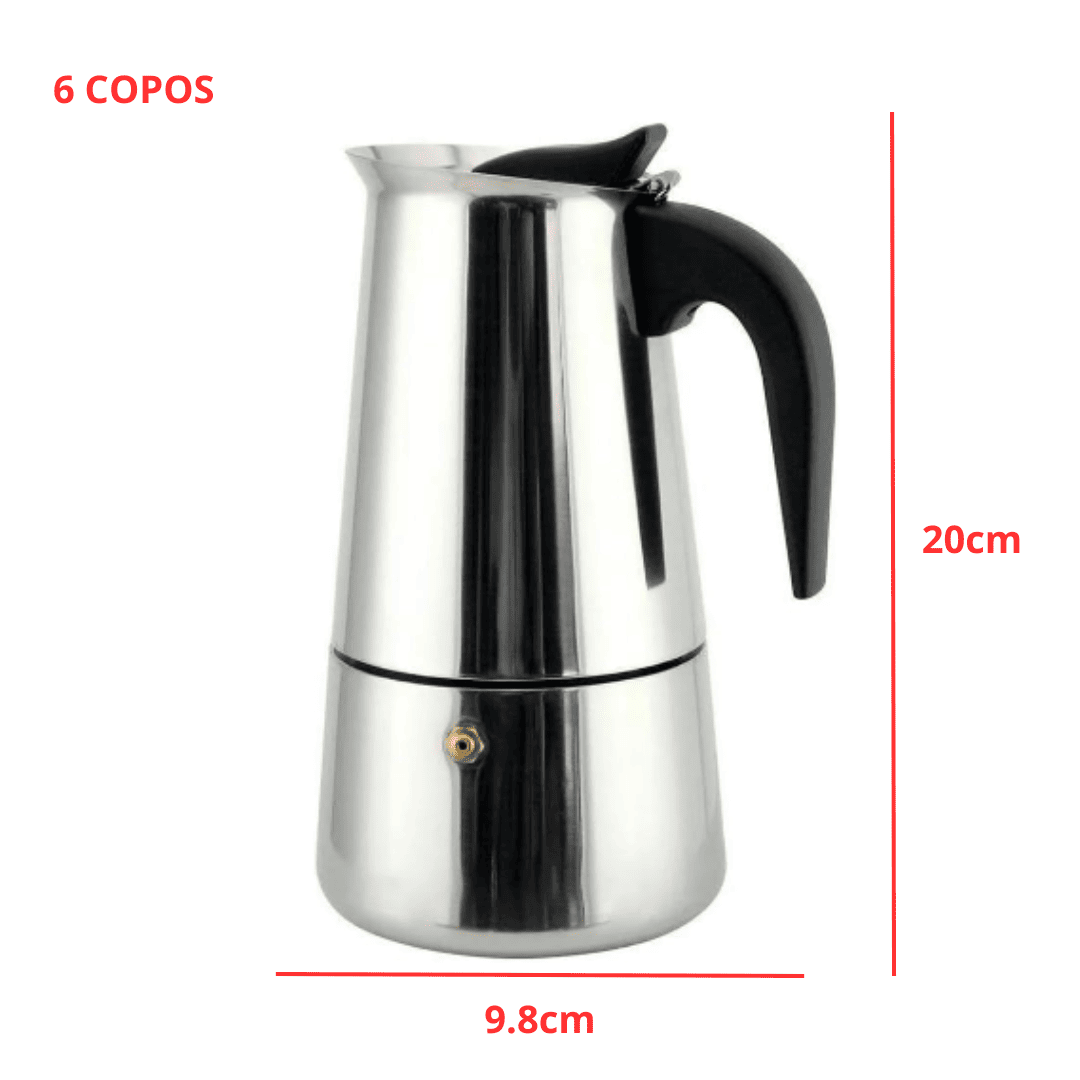 Cafeteira Moka Italiana em Alumínio - Máquina de Expresso para 4/6/9 Xícaras no Fogão | Loja Bosque