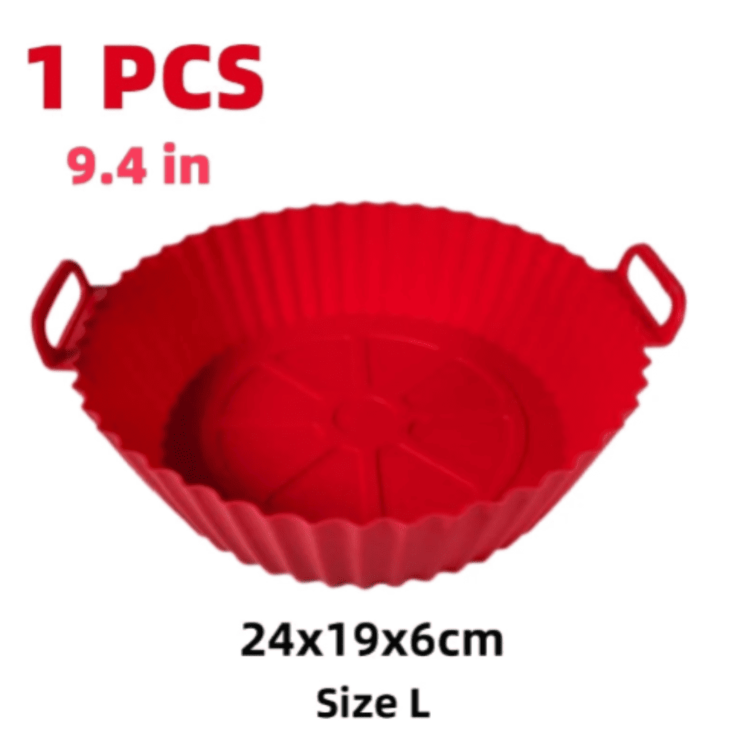 Cesta de Silicone Reutilizável para Airfryer - Ideal para Pizza, Frango Frito e Cozimento | Loja Bosque