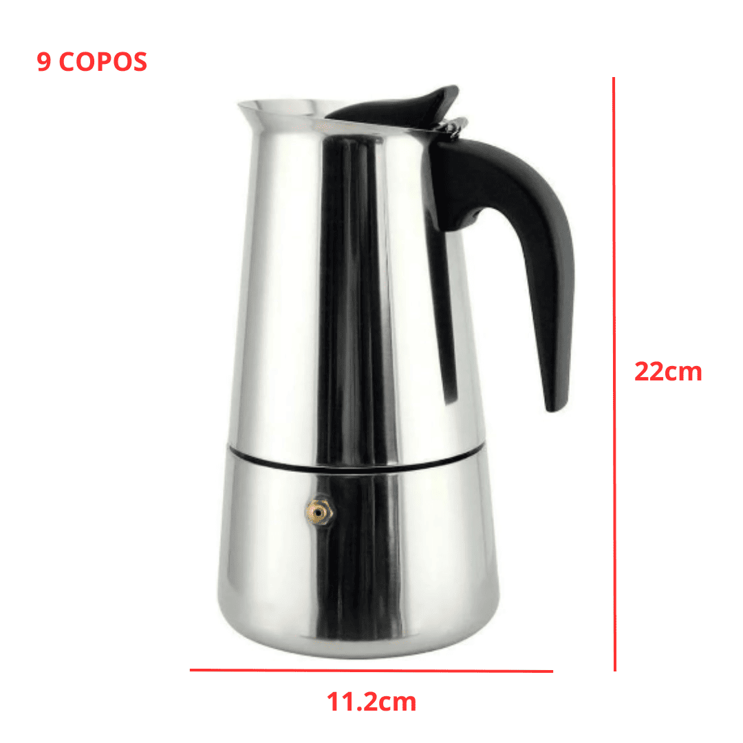 Cafeteira Moka Italiana em Alumínio - Máquina de Expresso para 4/6/9 Xícaras no Fogão | Loja Bosque