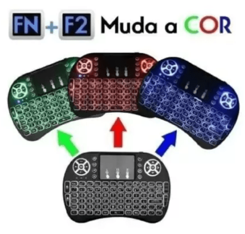 Mini Teclado Controle Sem Fio Bluetooth com Mouse Touch Ideal para Utilizar no Xbox, Note, Smart TV e Celular - LOJA BOSQUE